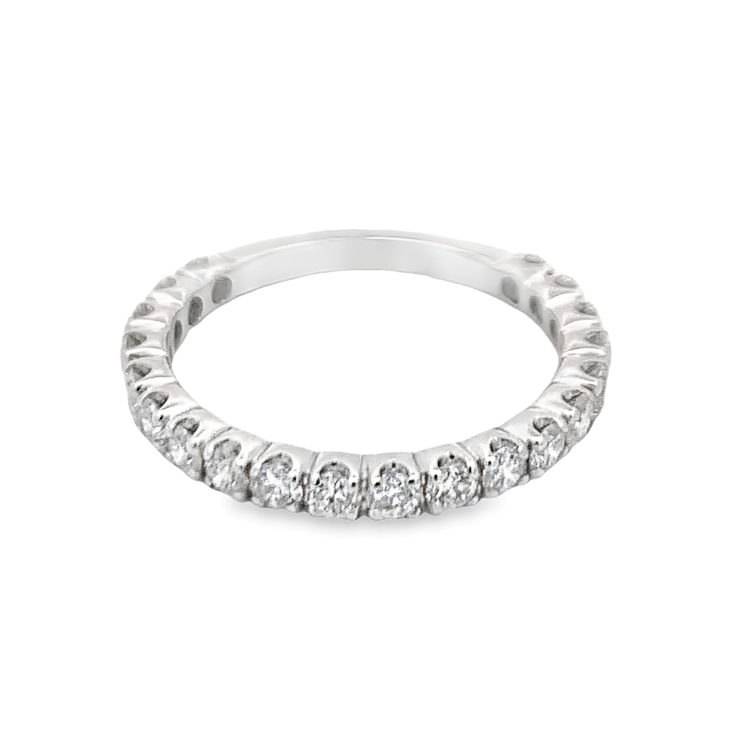 14K White Gold Diamond Anniversary Band