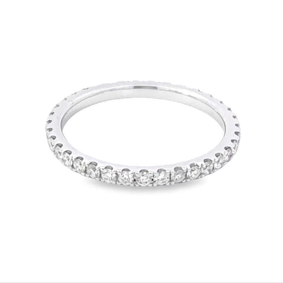 14K White Gold Diamond Eternity Band