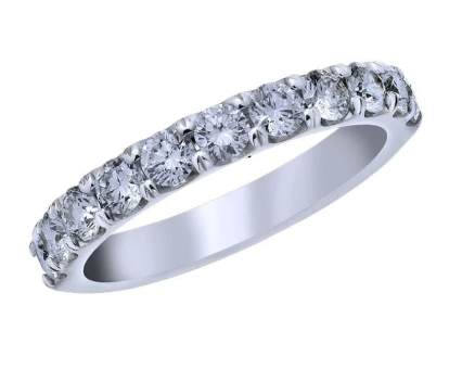 Romanza 14K White Gold Diamond Anniversary Band