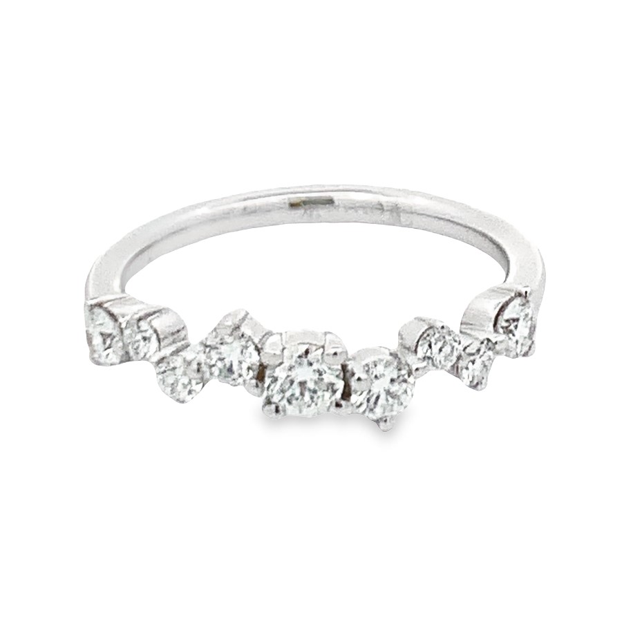 Romanza 14K White Gold Half Anniversary Band