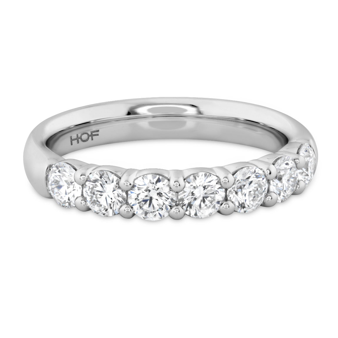 Hearts on Fire Platinum 7-Stone Diamond Anniversary Band