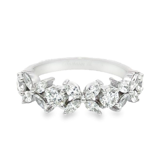 Romanza 14K White Gold Half Anniversary Band