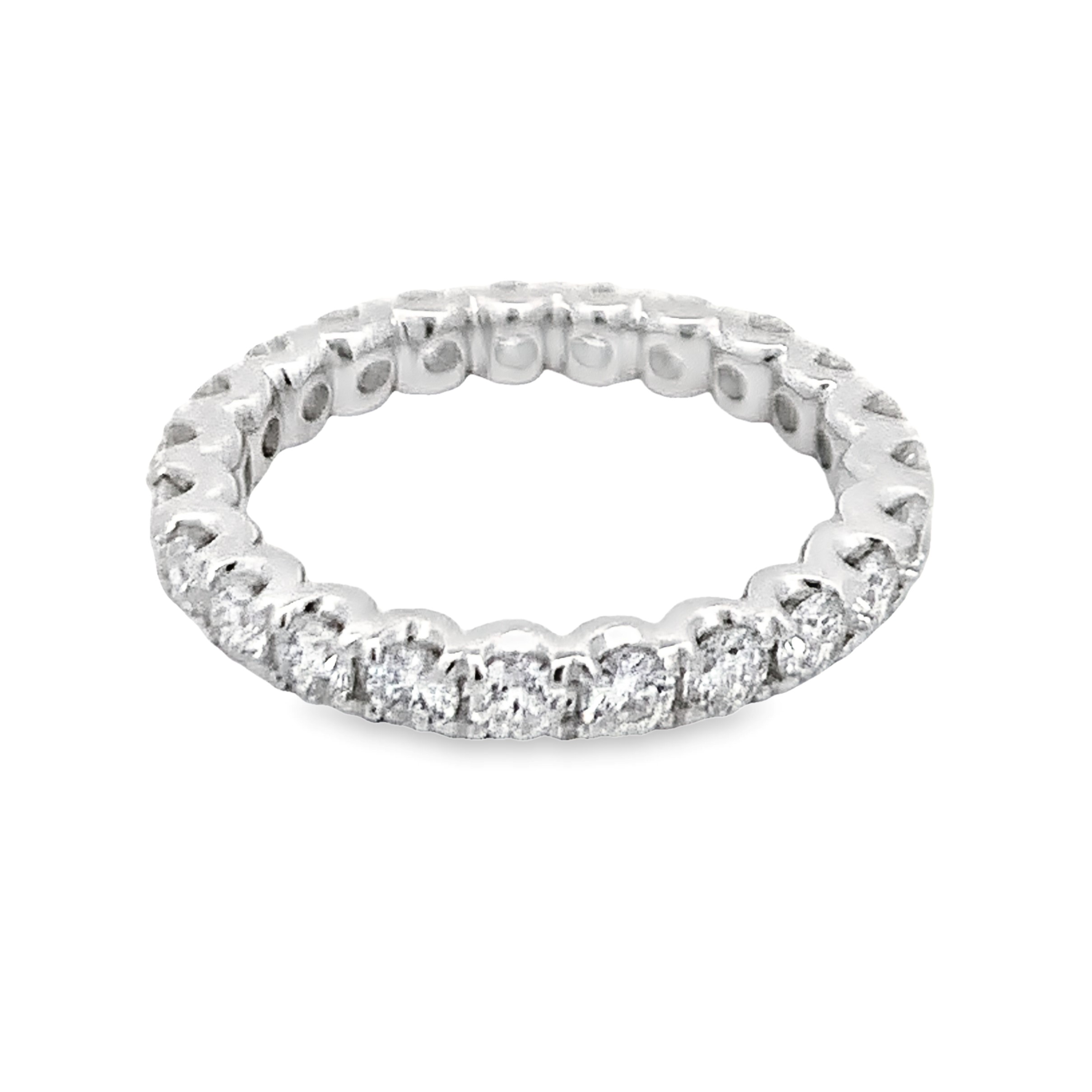 14K White Gold Diamond Eternity Band