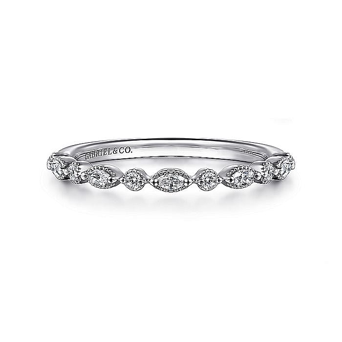 Gabriel & Co 14K White Gold Diamond Anniversary Band