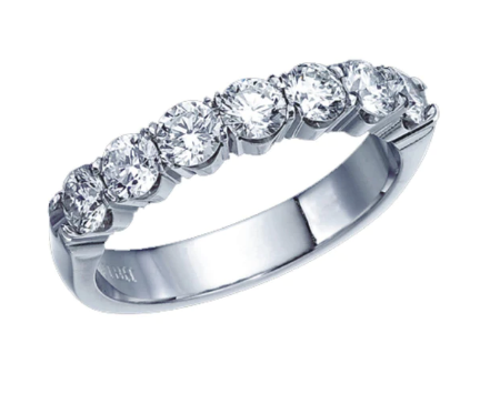 Romanza 14K White Gold Diamond Anniversary Band