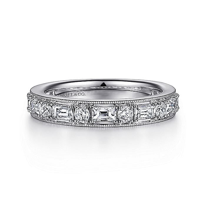 Gabriel & Co. 14K White Gold Diamond Anniversary Band