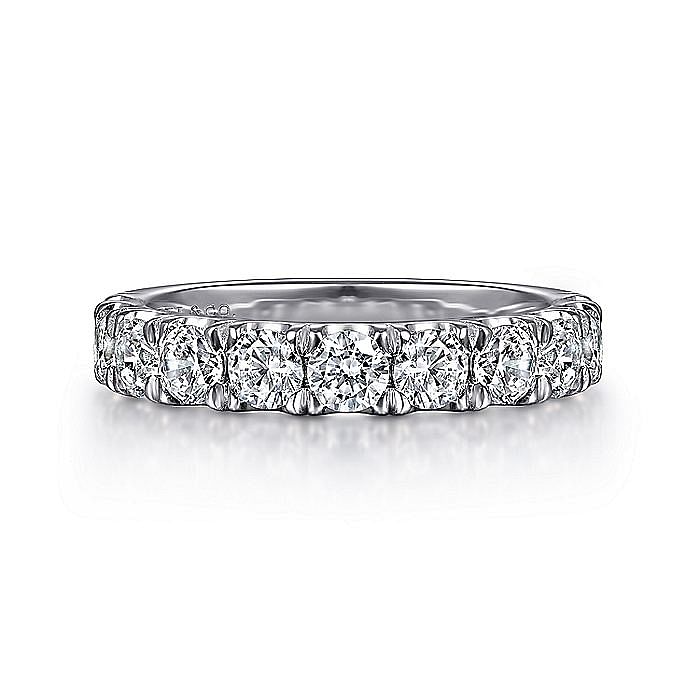 Gabriel & Co. 14K White Gold 11 Stone Diamond Anniversary Band