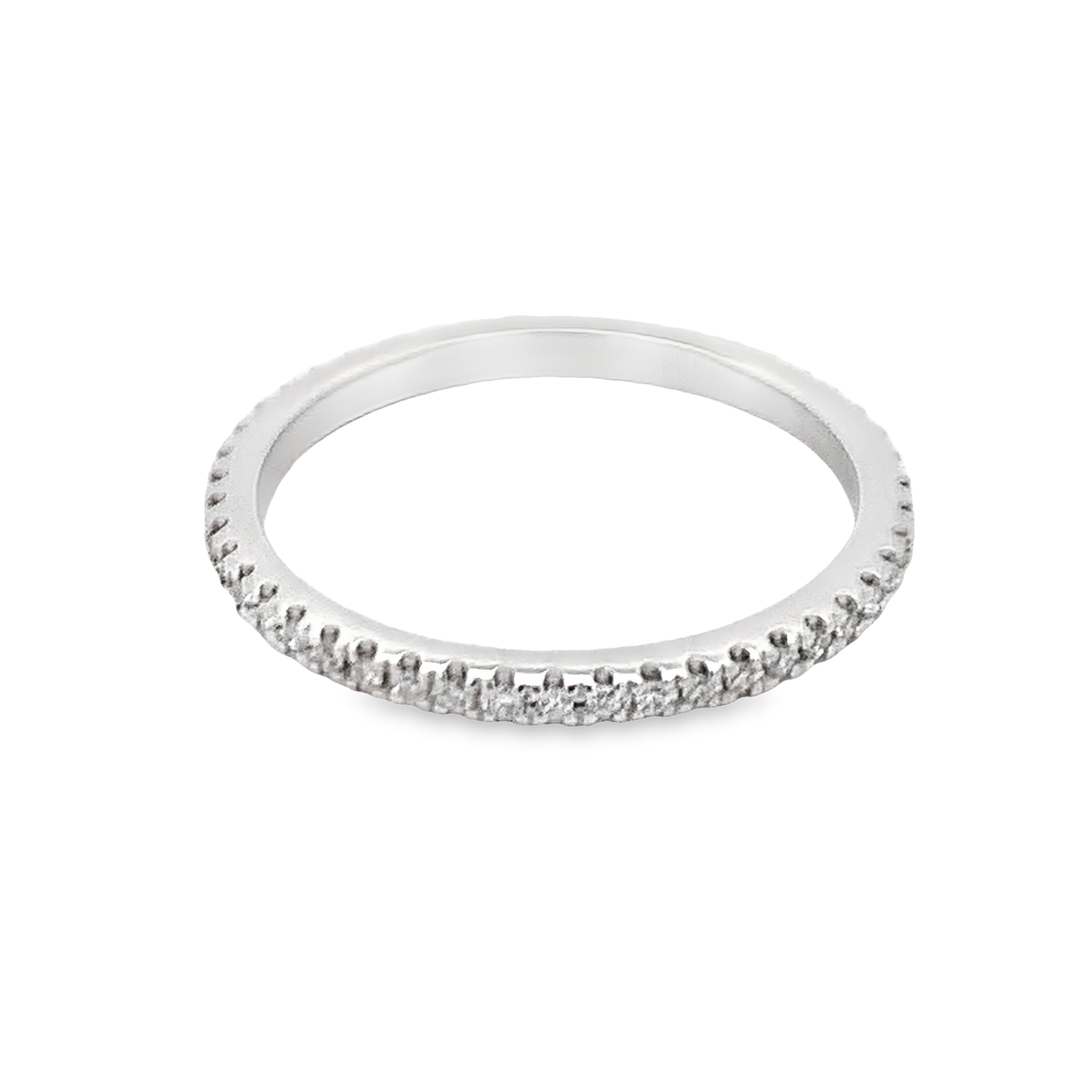 14K White Gold Diamond Eternity Band