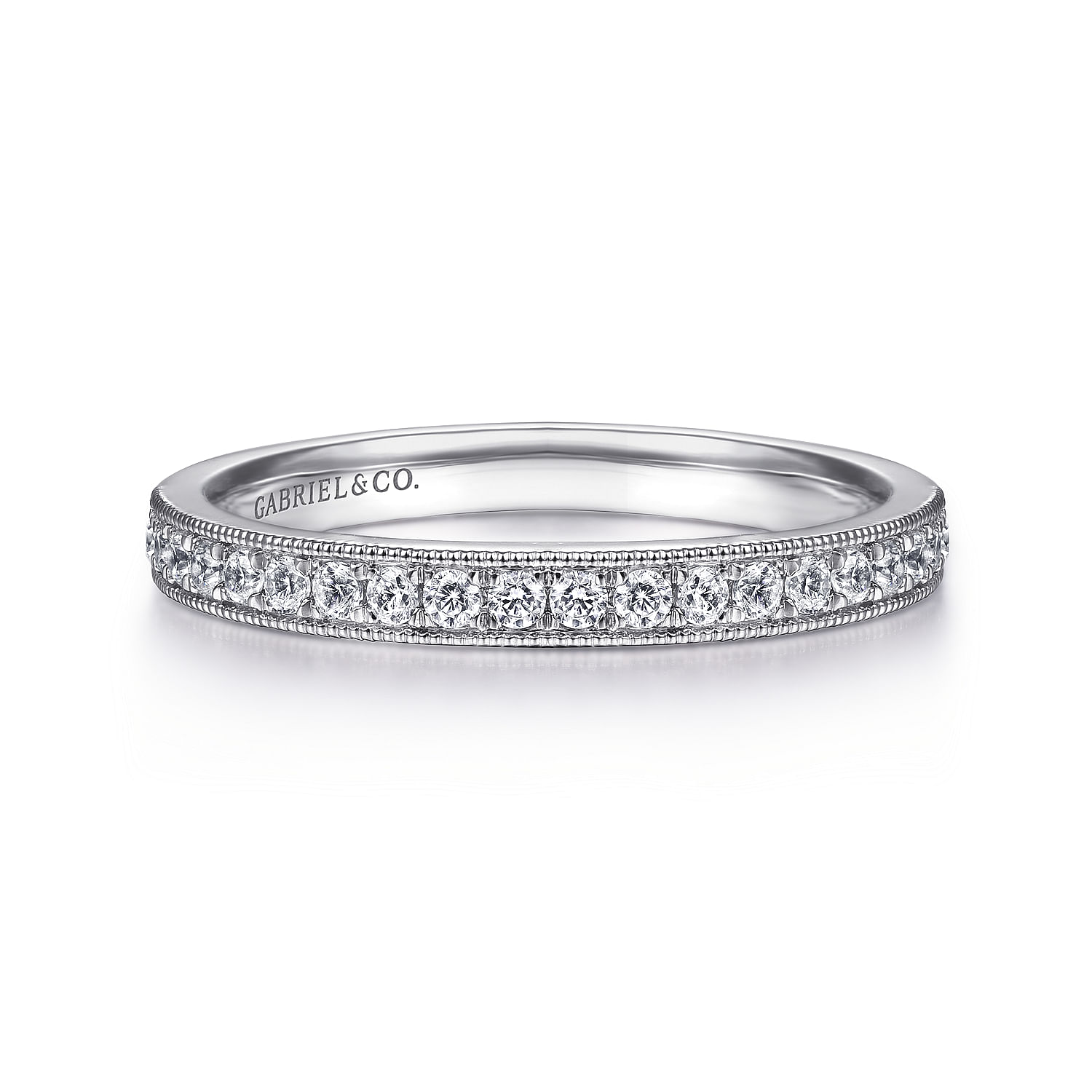 Gabriel & Co.14K White Gold Diamond Half Anniversary Band