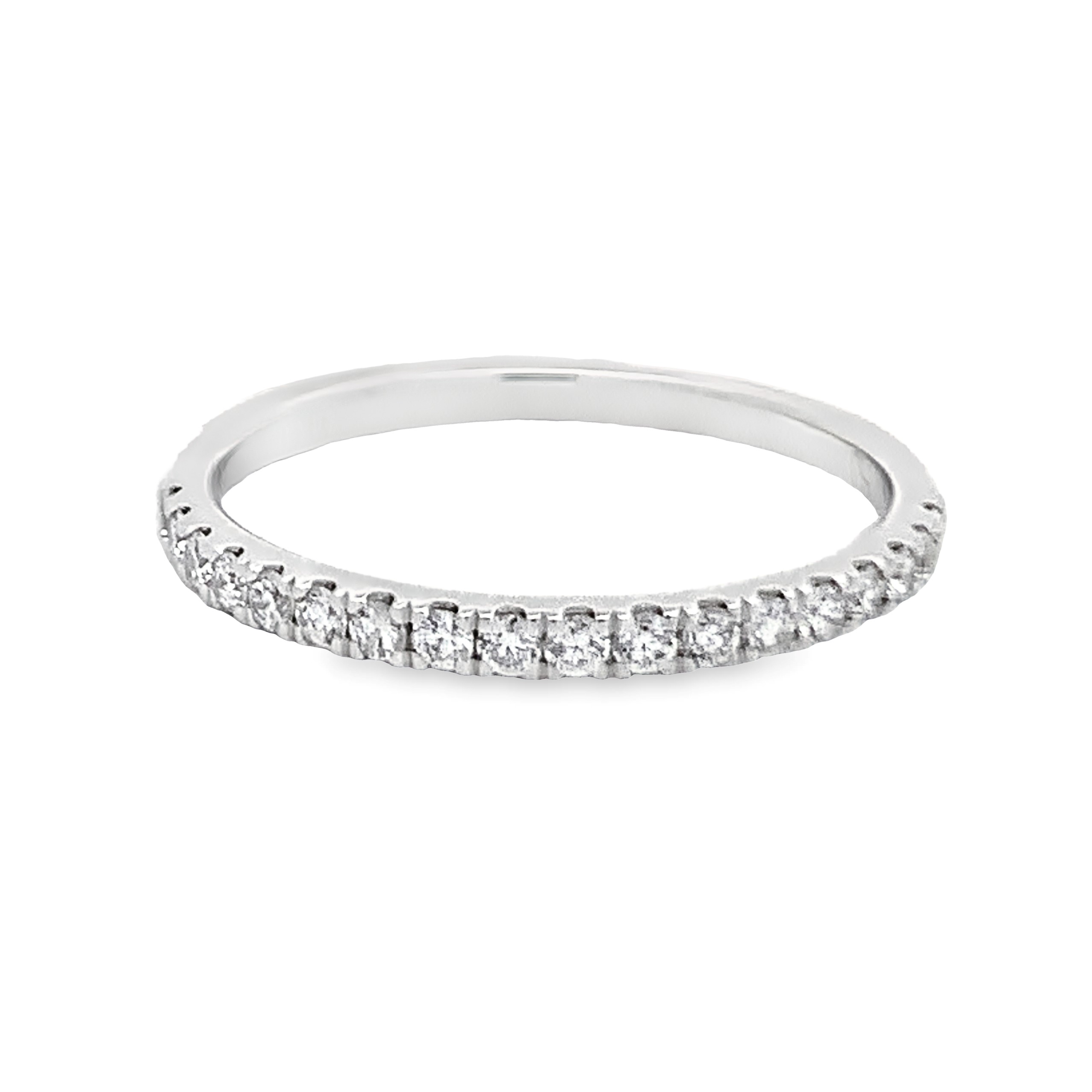 14K White Gold Diamond Anniversary Band