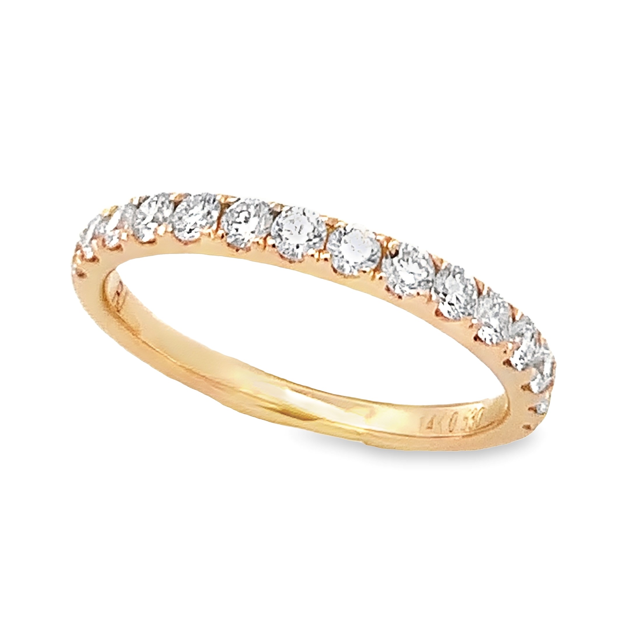 14K Yellow Gold Diamond Anniversary Band