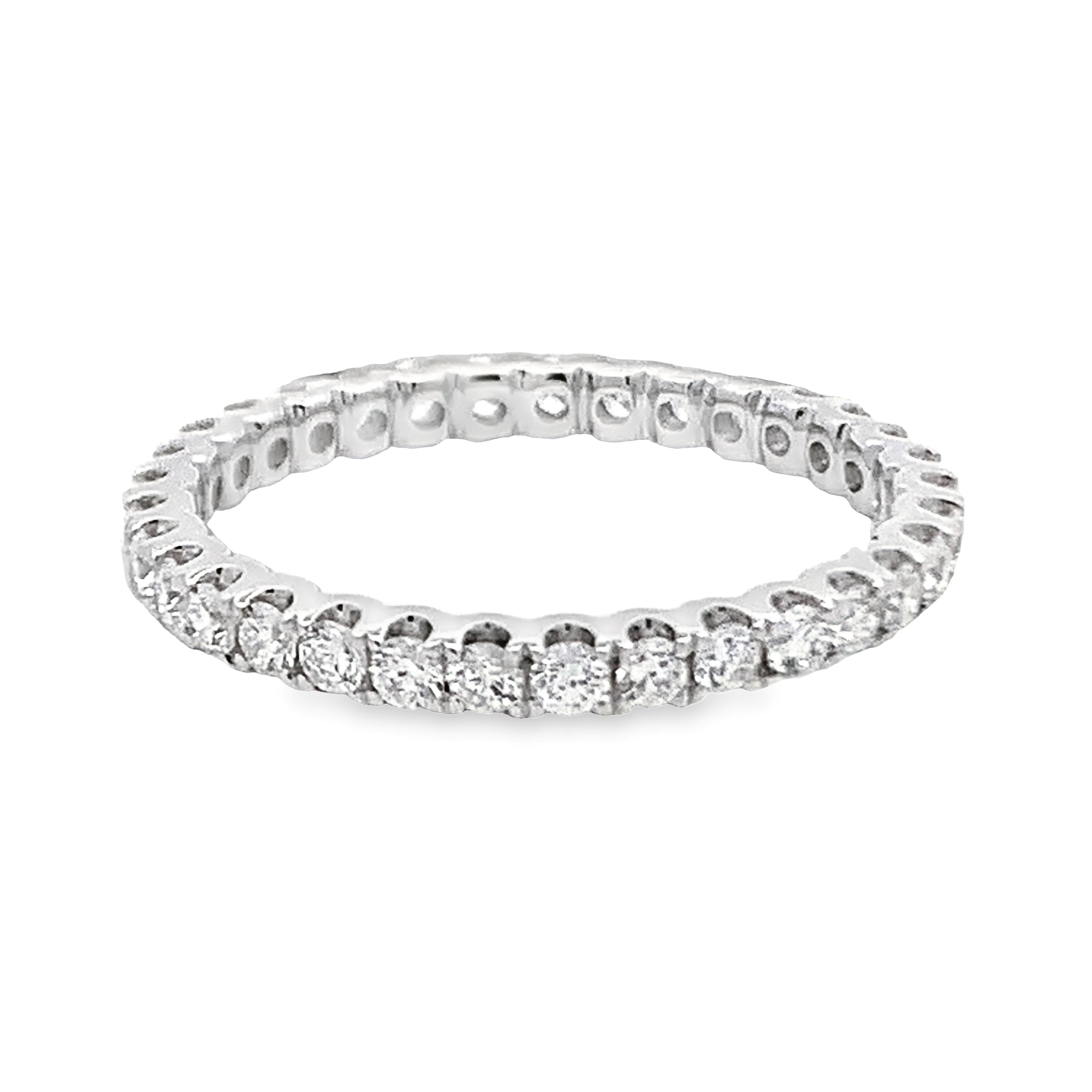 14K White Gold Diamond Eternity Band