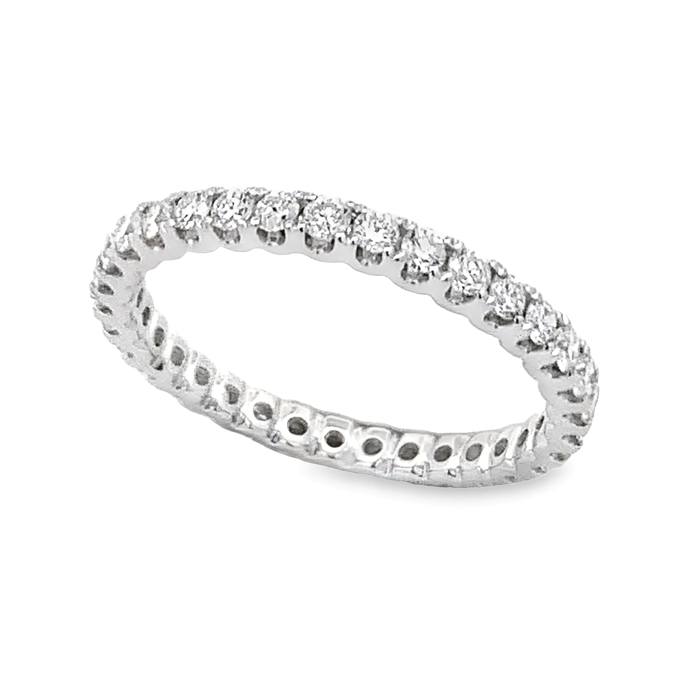 14K White Gold Diamond Eternity Band