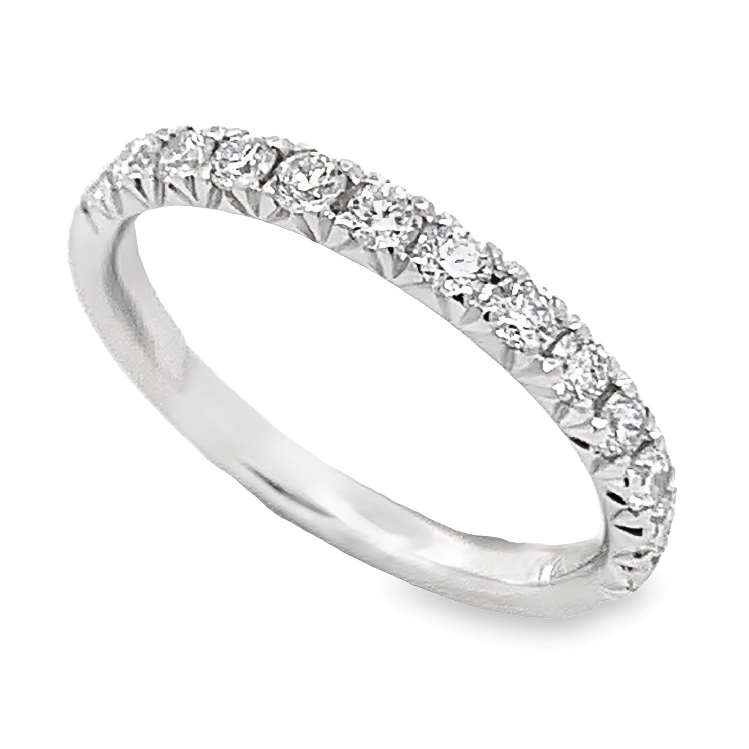 14K White Gold Diamond Anniversary Band