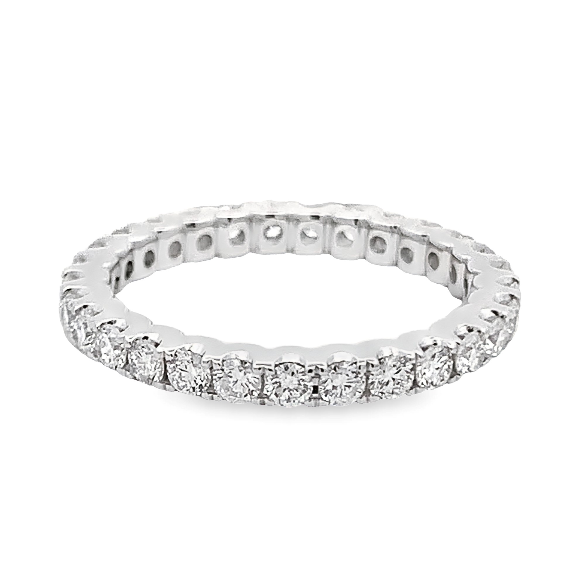 14K White Gold Diamond Eternity Band