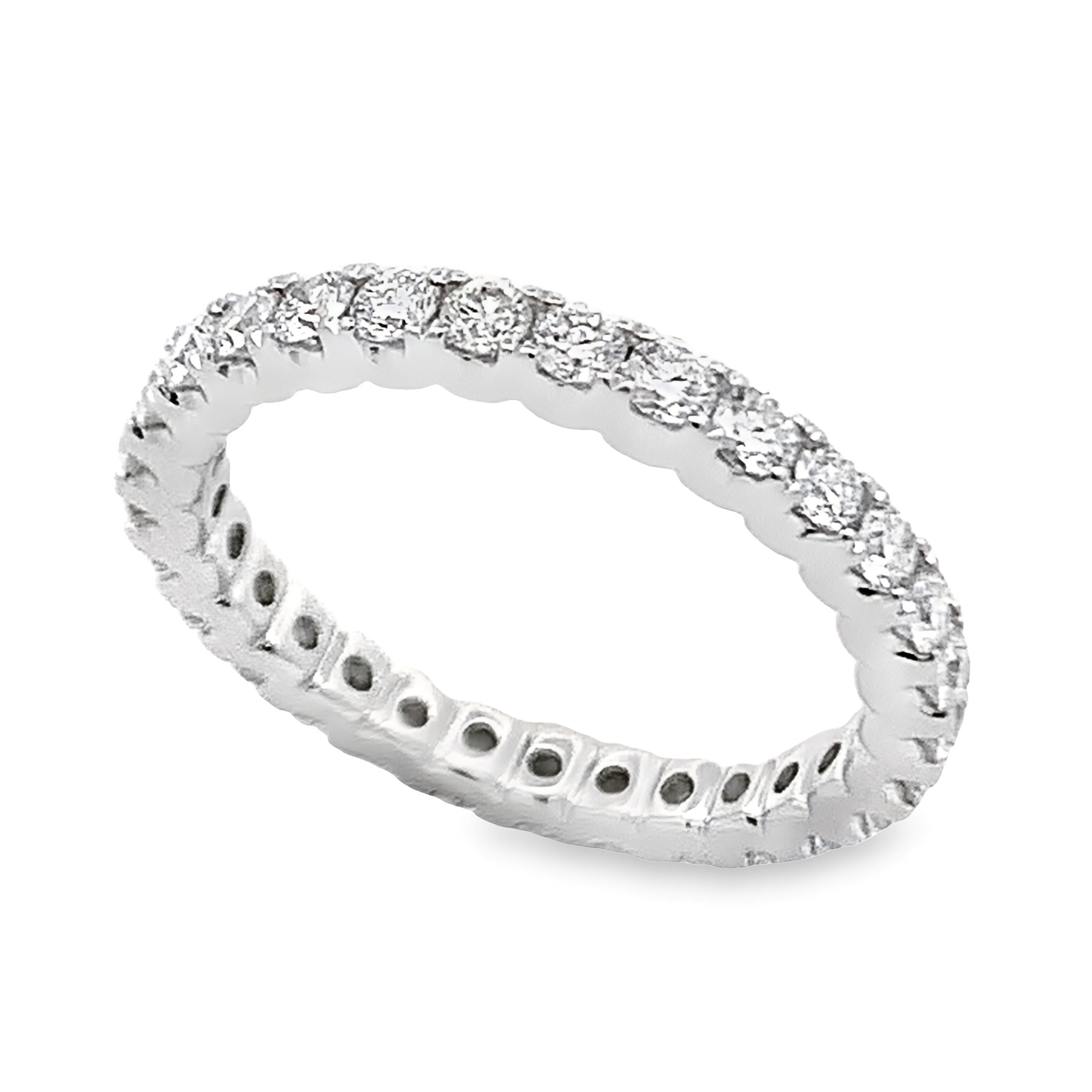 14K White Gold Diamond Eternity Band