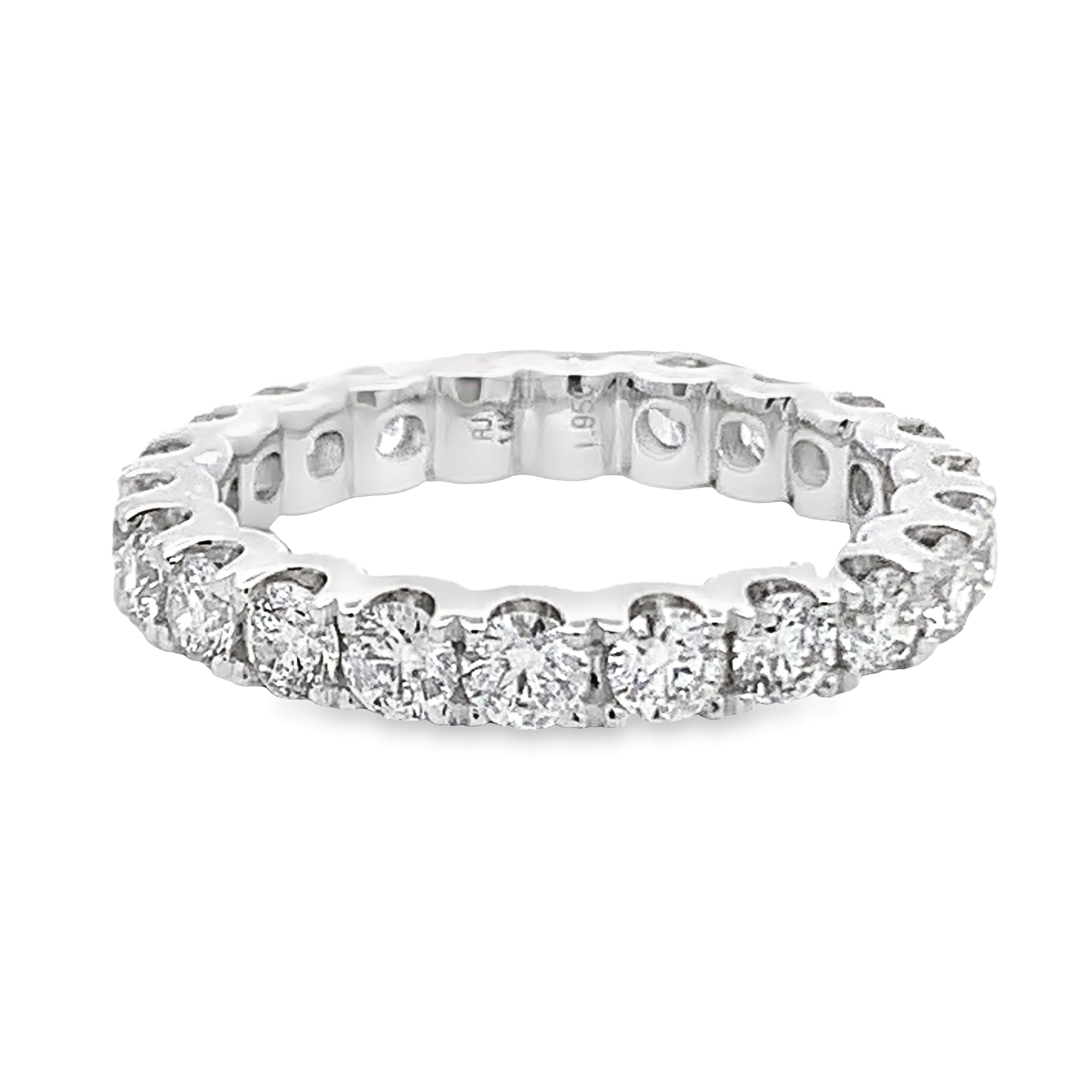 14K White Gold Diamond Eternity Band