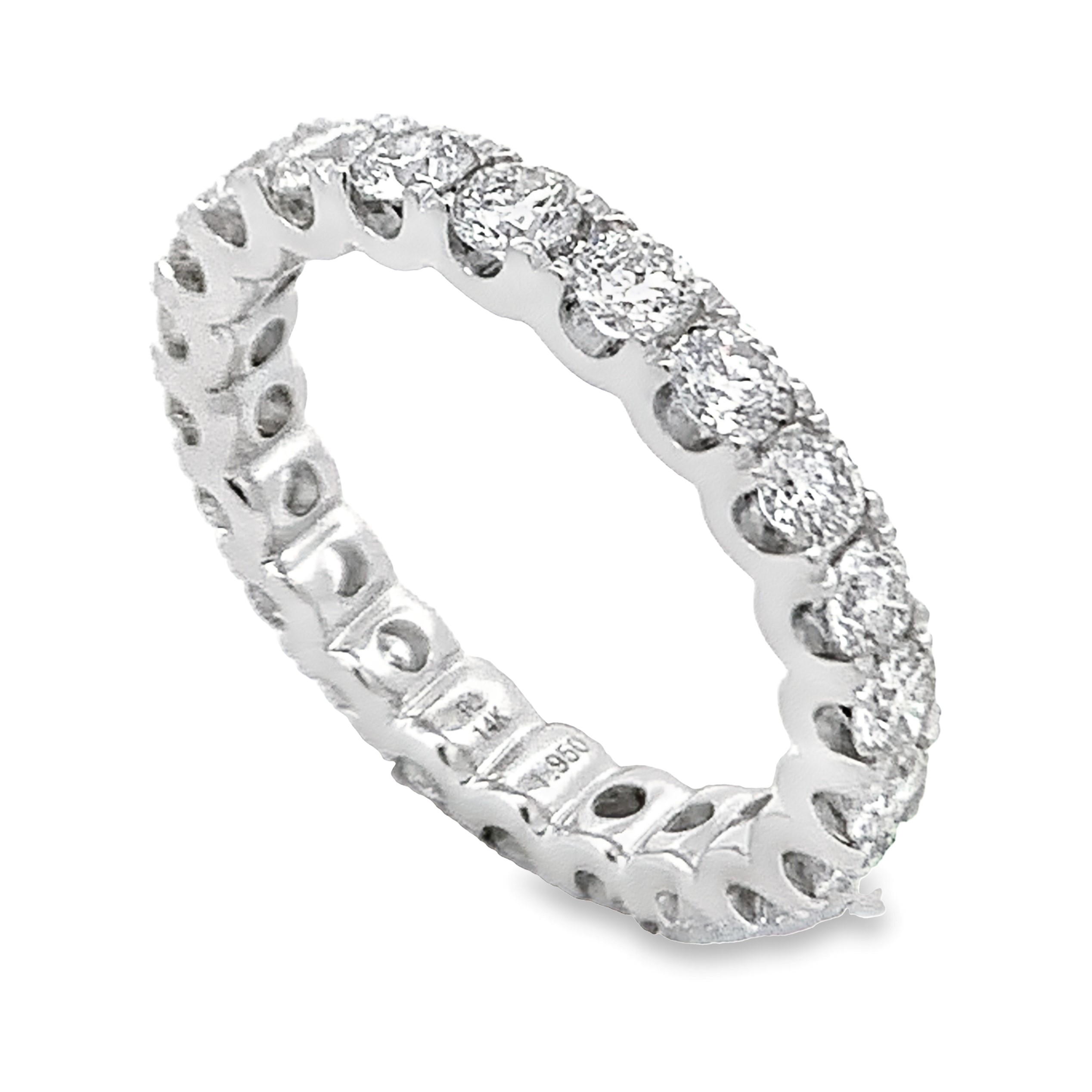 14K White Gold Diamond Eternity Band