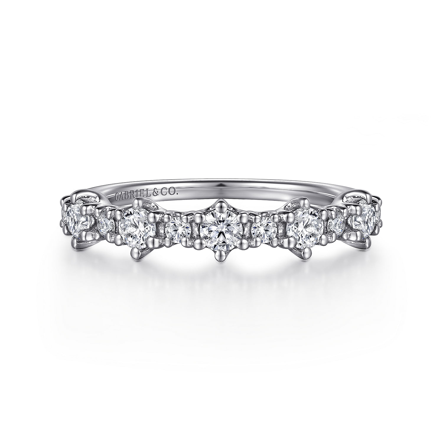 Gabriel & Co. 14K White Gold Anniversary Band