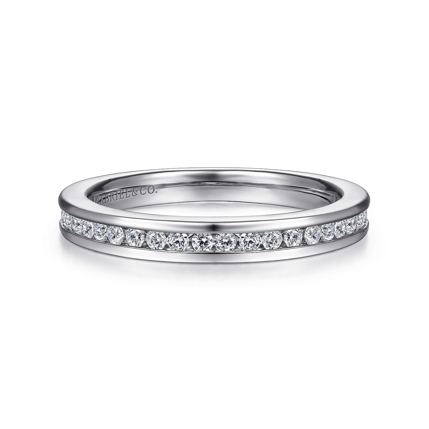 Gabriel & Co. 14K White Gold Channel Set Anniversary Band