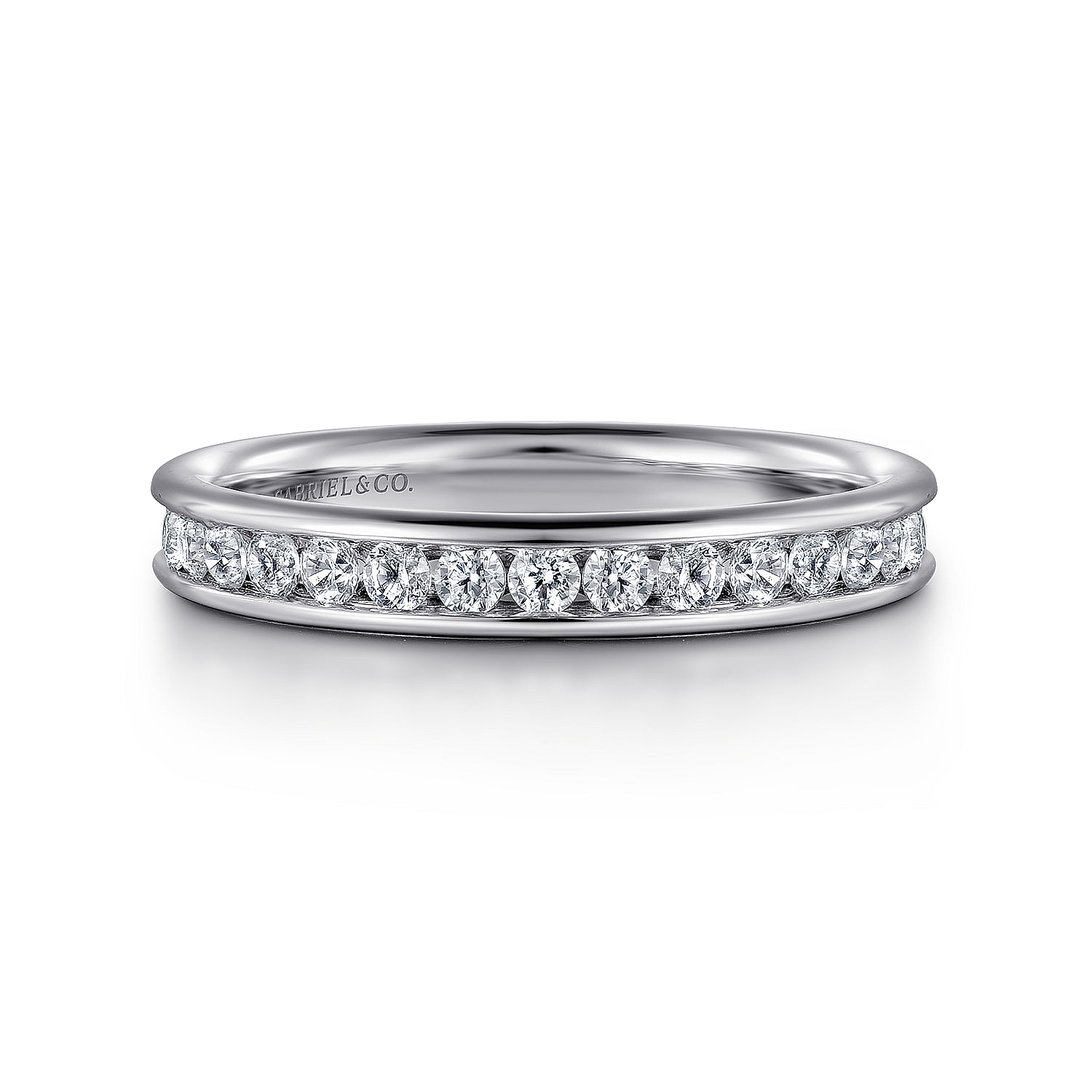 Gabriel & Co. 14K White Gold Channel Set Anniversary Band