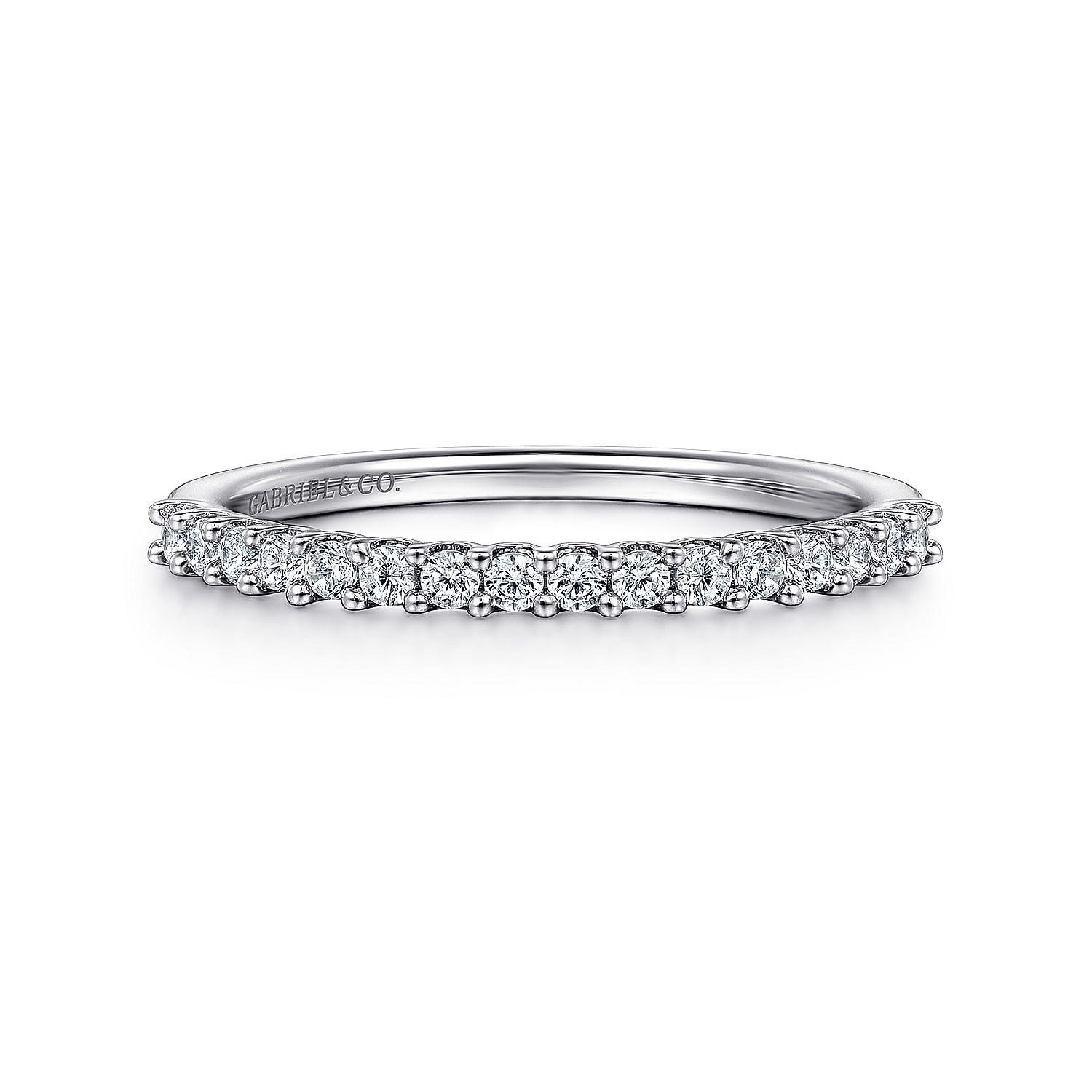 Gabriel & Co.14K White Gold Half Anniversary Band