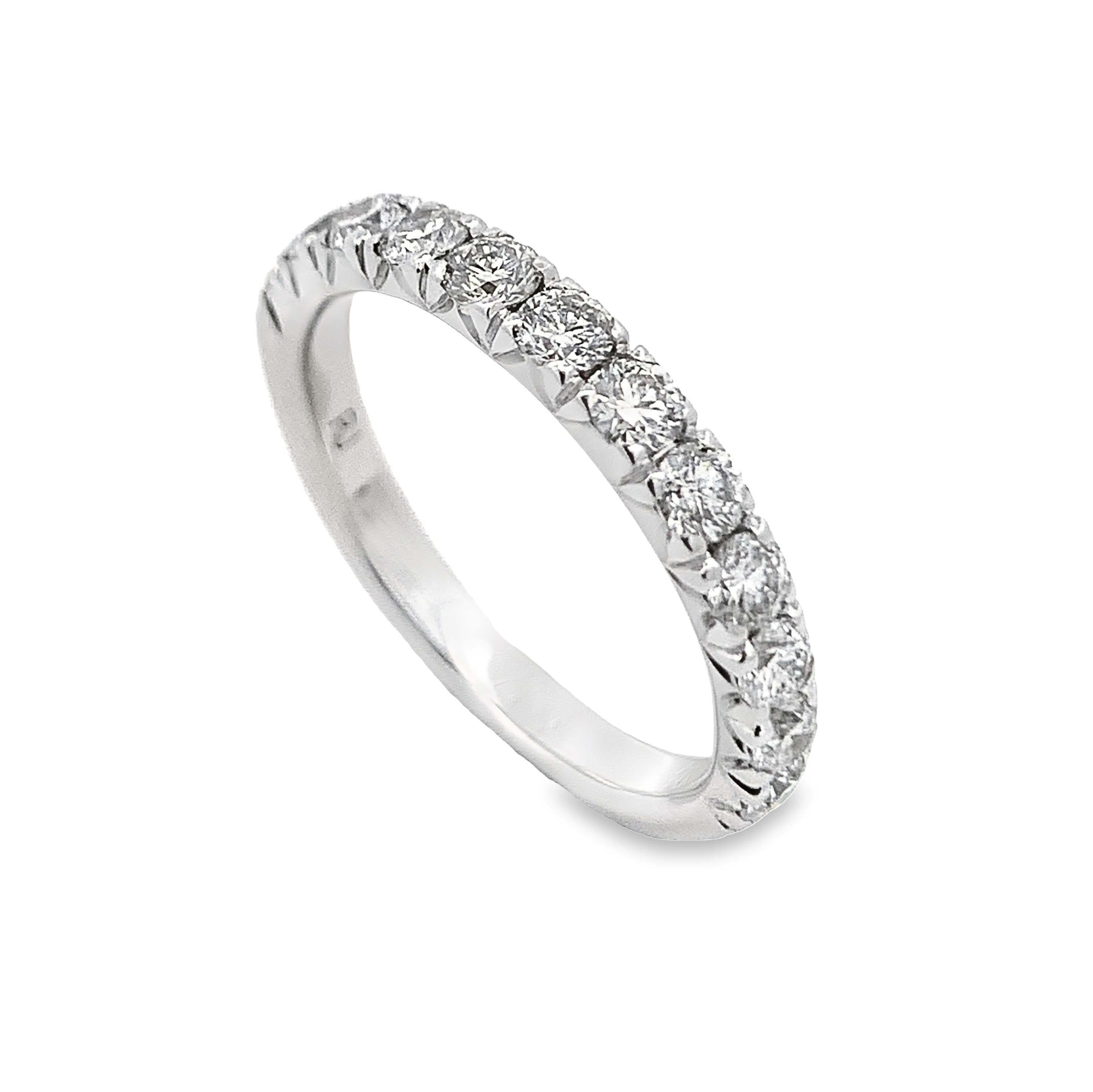 14K White Gold Diamond Anniversary Band