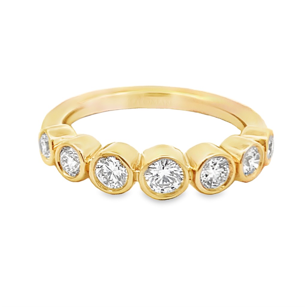 Romanza 18K Yellow Gold Bezel Anniversary Band