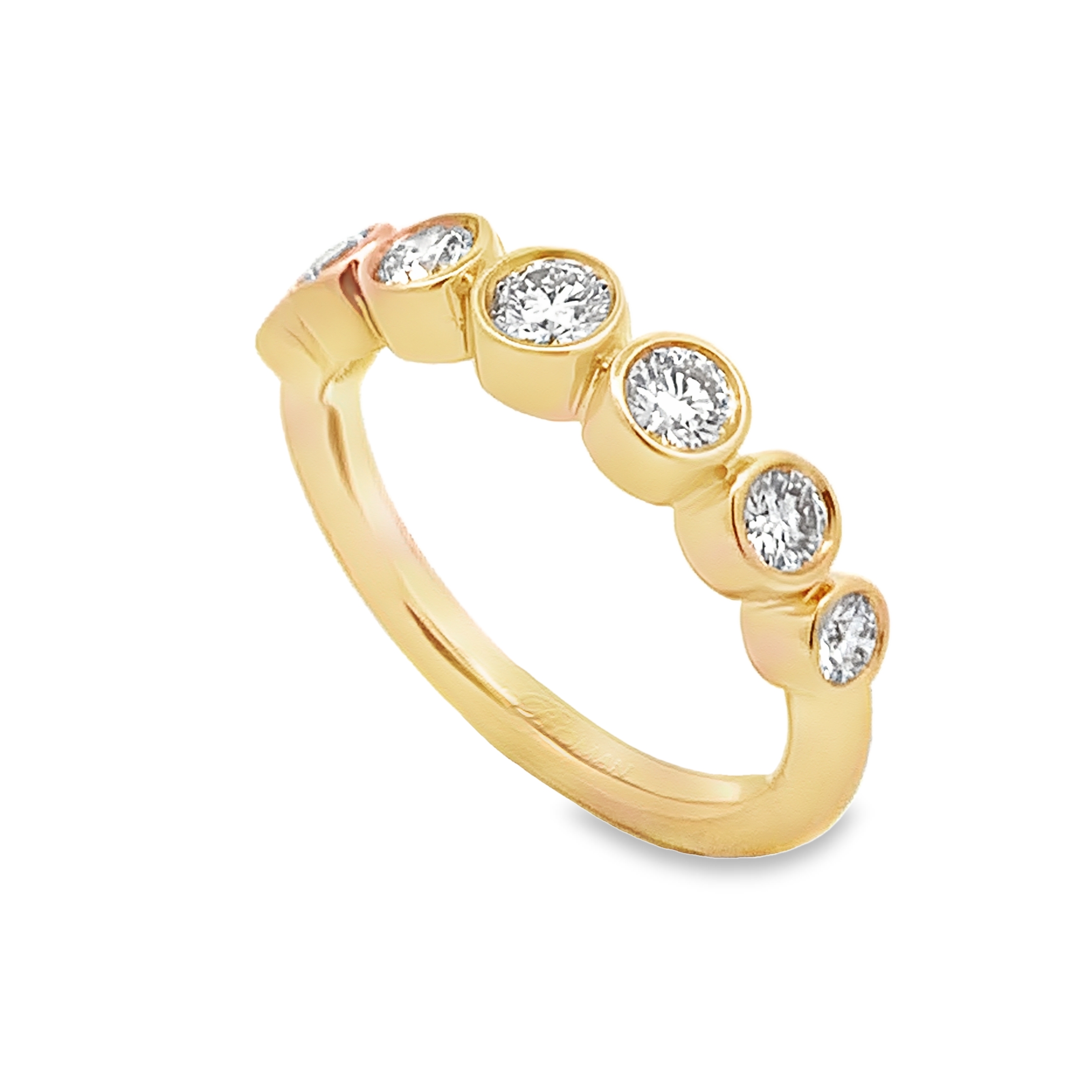 Romanza 18K Yellow Gold Bezel Anniversary Band