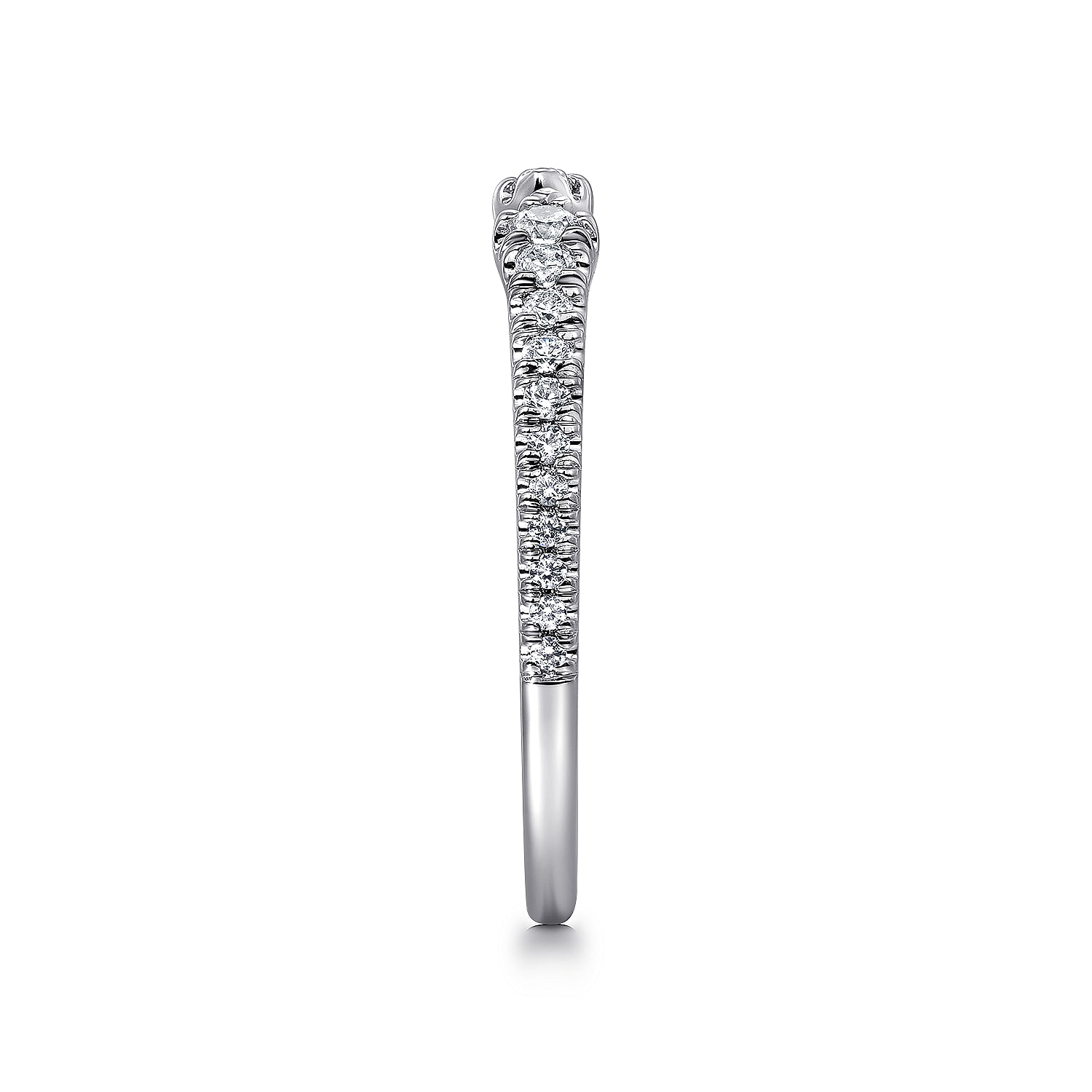 Gabriel & Co. 14K White Gold Diamond Split Ring