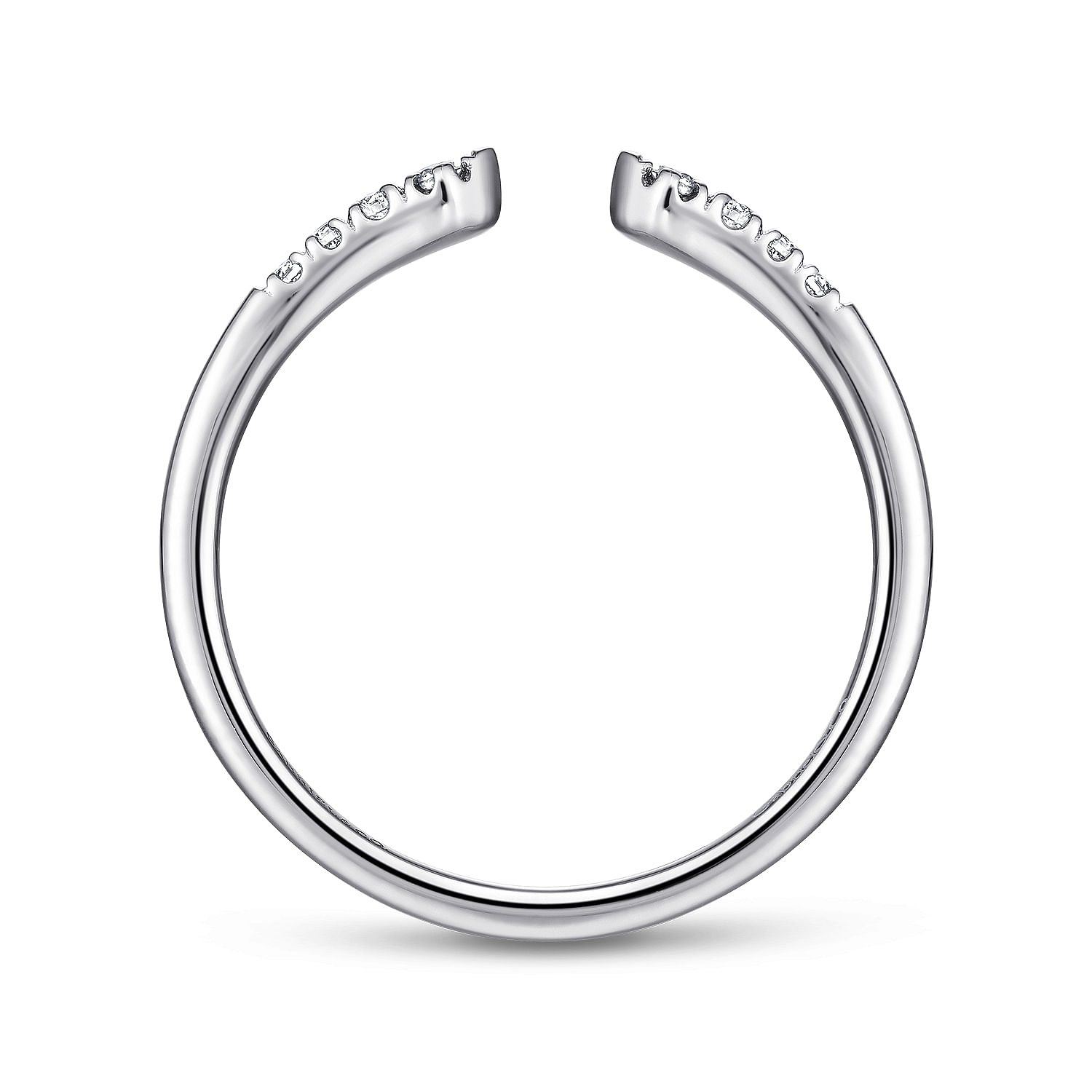 Gabriel & Co 14K White Gold Split Diamond Ring