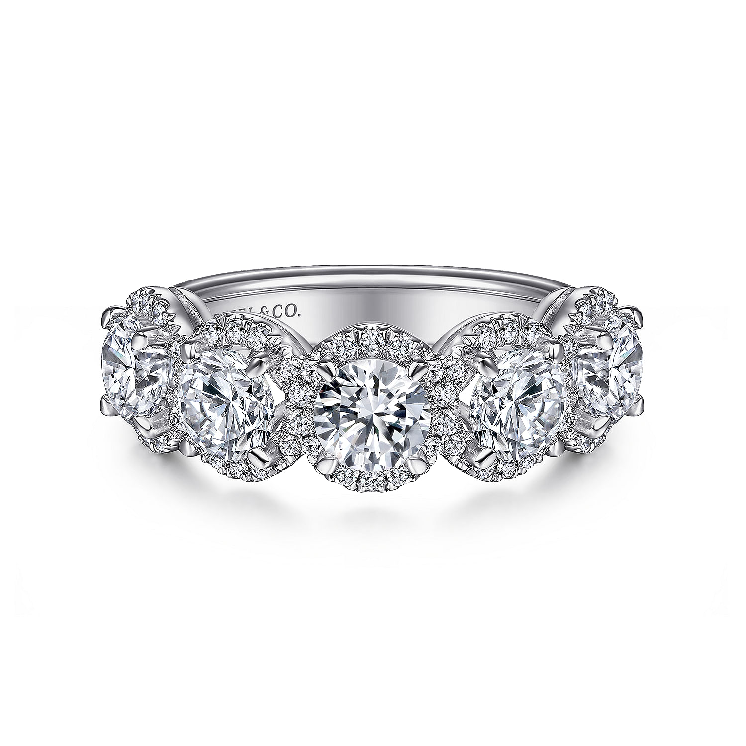 Gabriel & Co.14K White Gold Diamond Anniversary Band