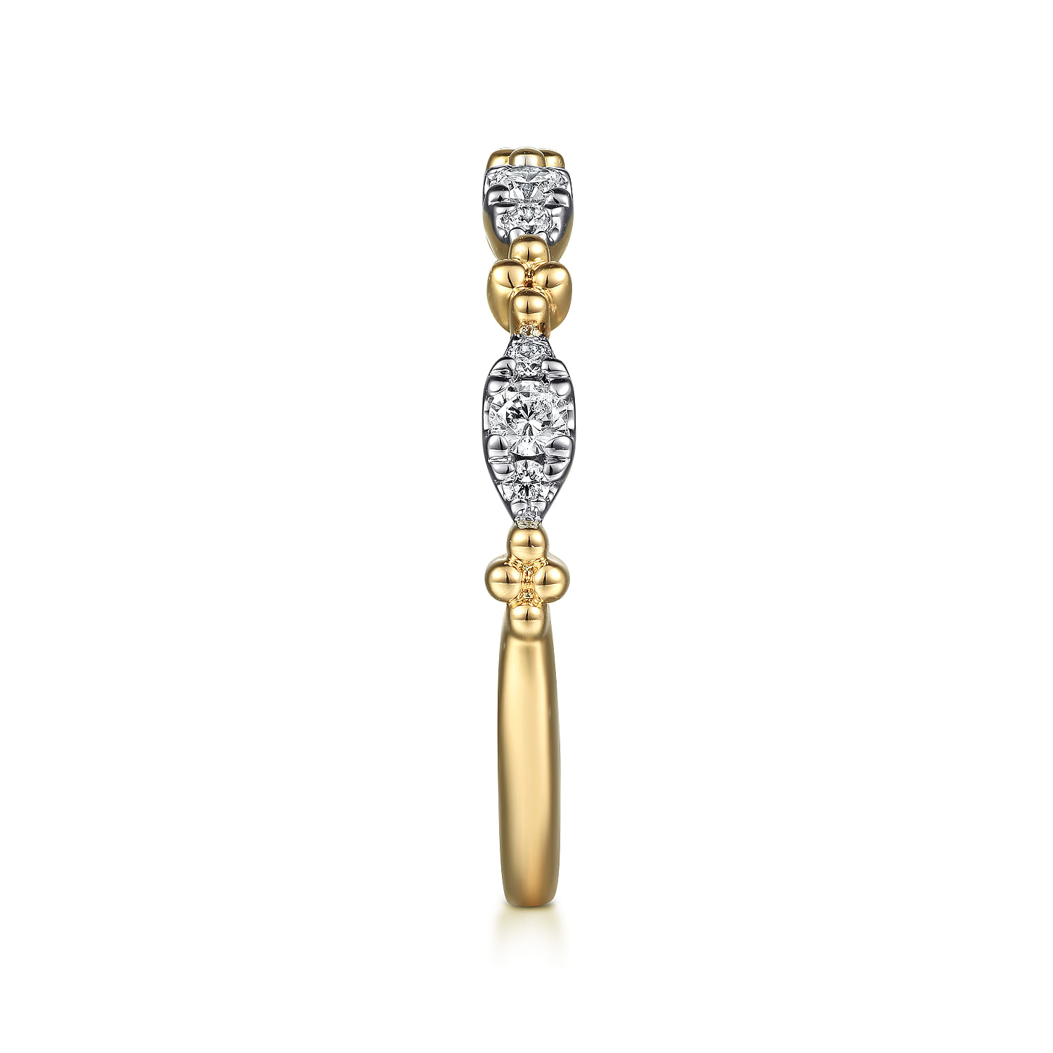 Gabriel & Co. 14K Yellow Gold Diamond Bujukan Stackable Ring