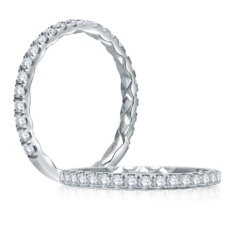 A.Jaffe 14K White Gold Anniversary Band