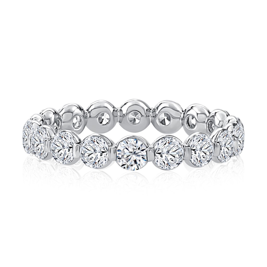 A. Jaffe 14K White Gold Shared-Prong Diamond Eternity Band