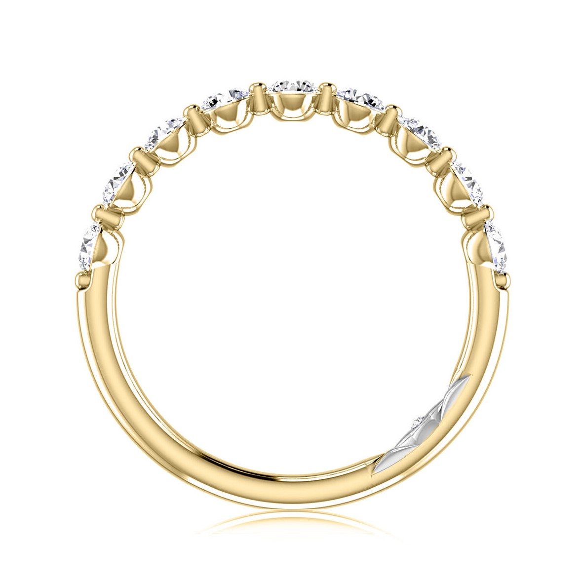 A. Jaffe 14K Yellow Gold Shared-Prong Half Anniversary Band