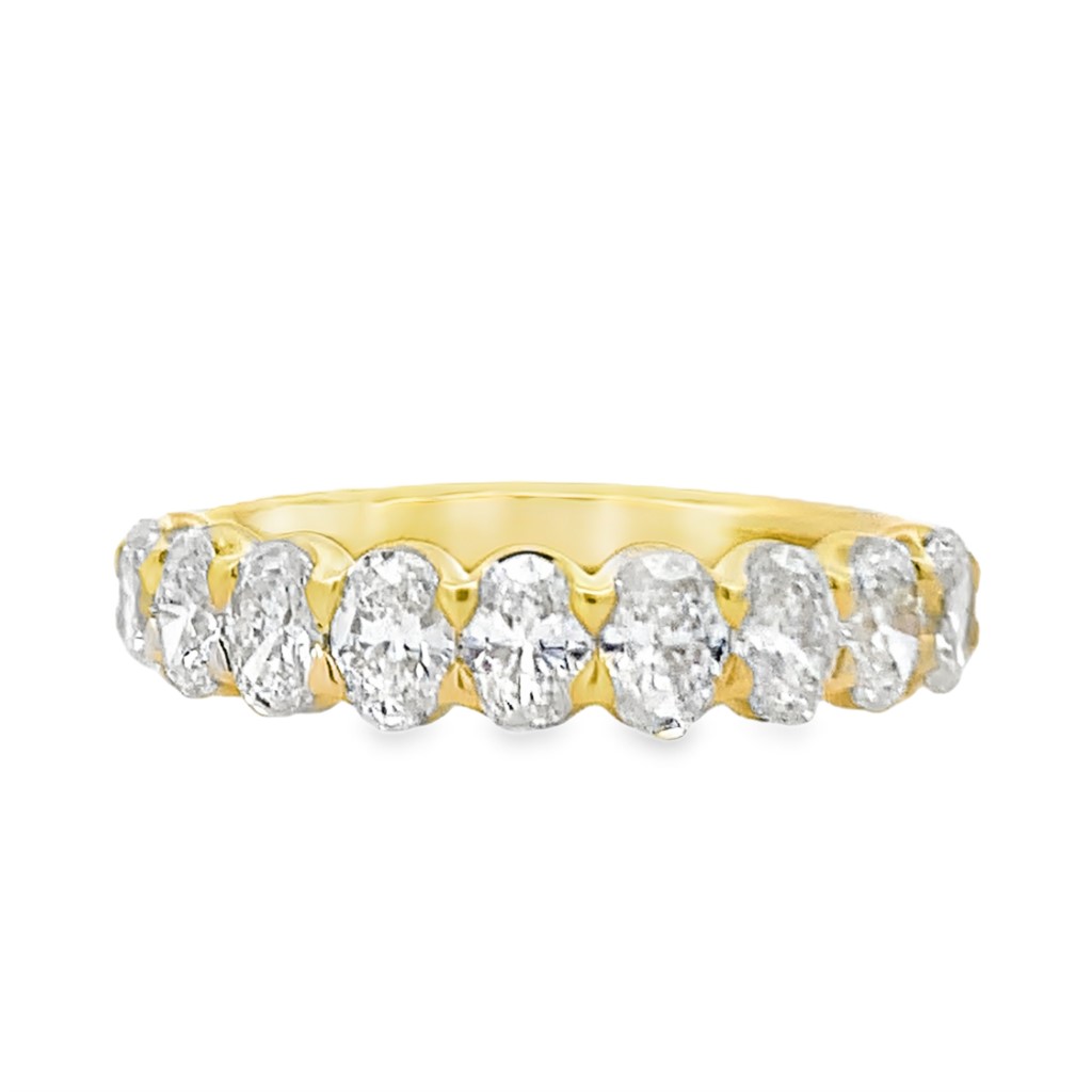 A. Jaffe 14K Yellow Gold Oval Diamond Anniversary Band