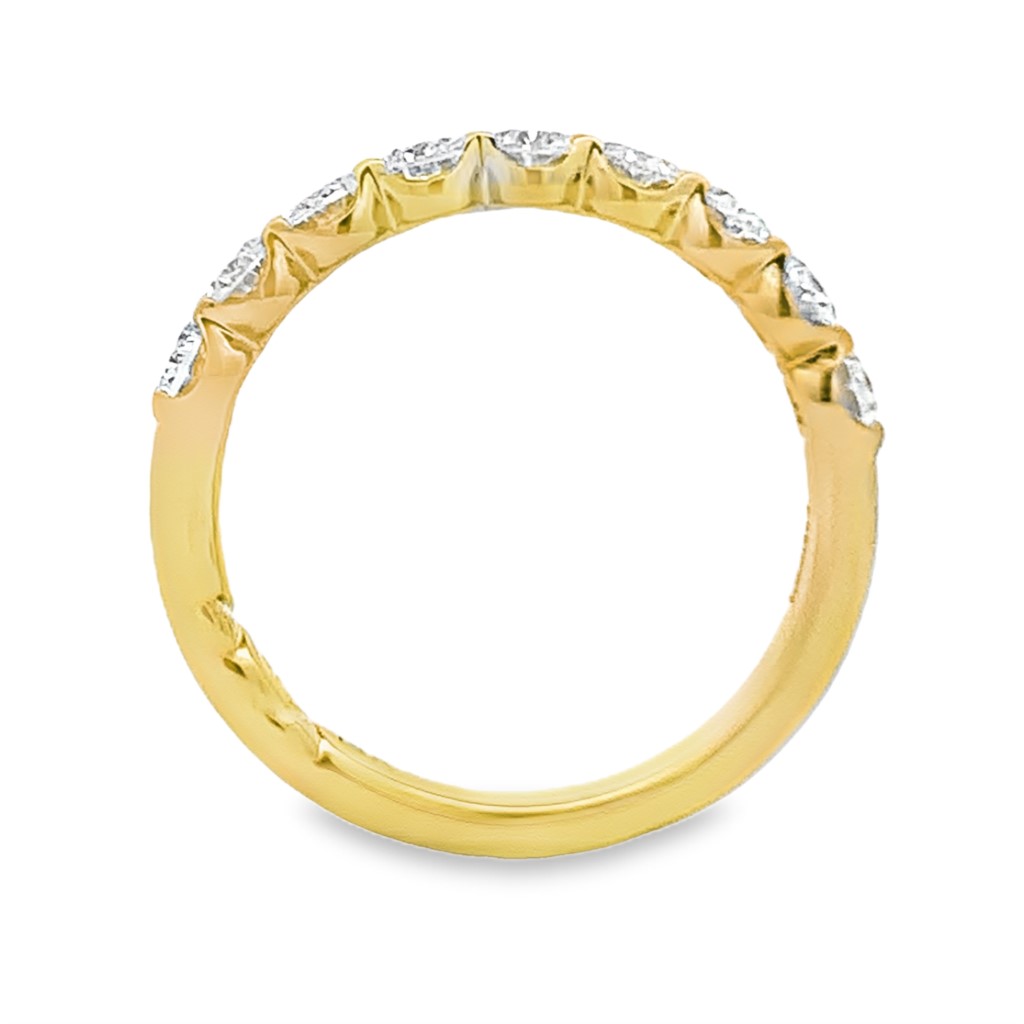 A. Jaffe 14K Yellow Gold Oval Diamond Anniversary Band