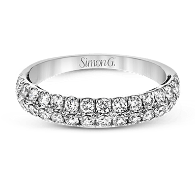 Simon G. 18K White Gold Pave Diamond Anniversary Band