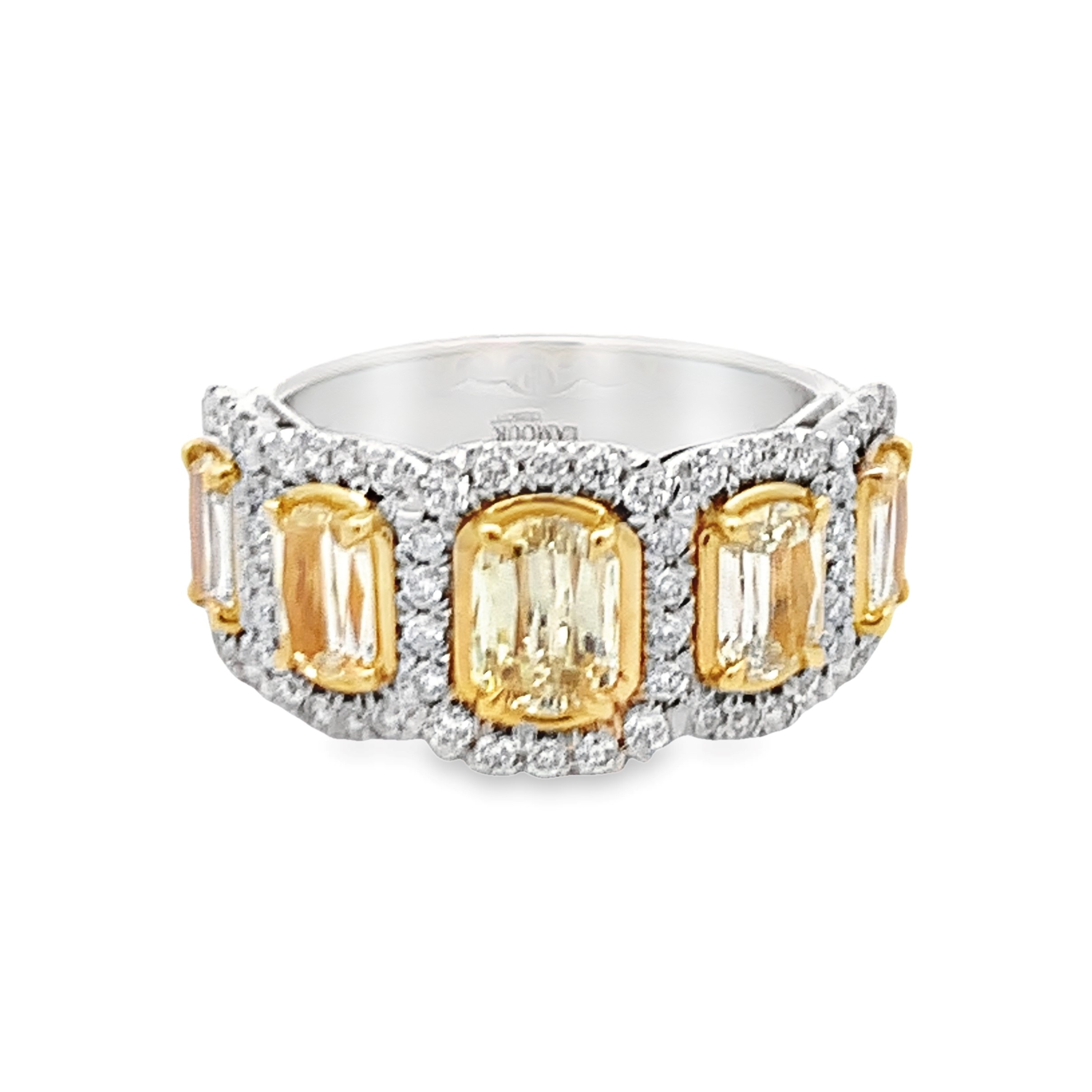 Christopher Designs 18K Two-Tone Yellow Diamond Ring