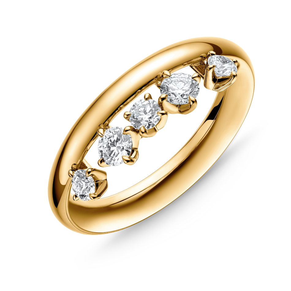 Hearts On Fire 18K Yellow Gold Floating Diamond Ring