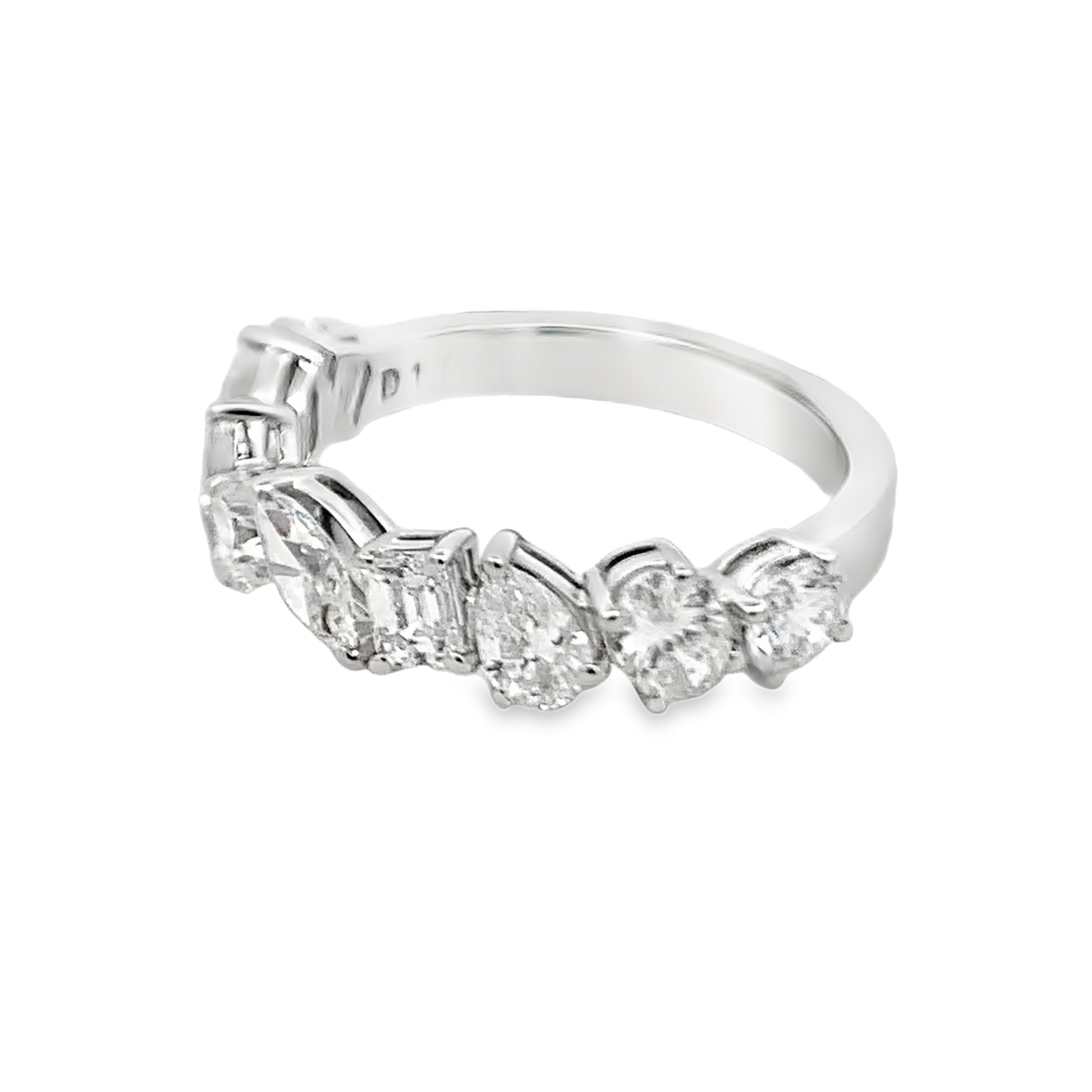 18K White Gold Mix Shape Diamond Ring