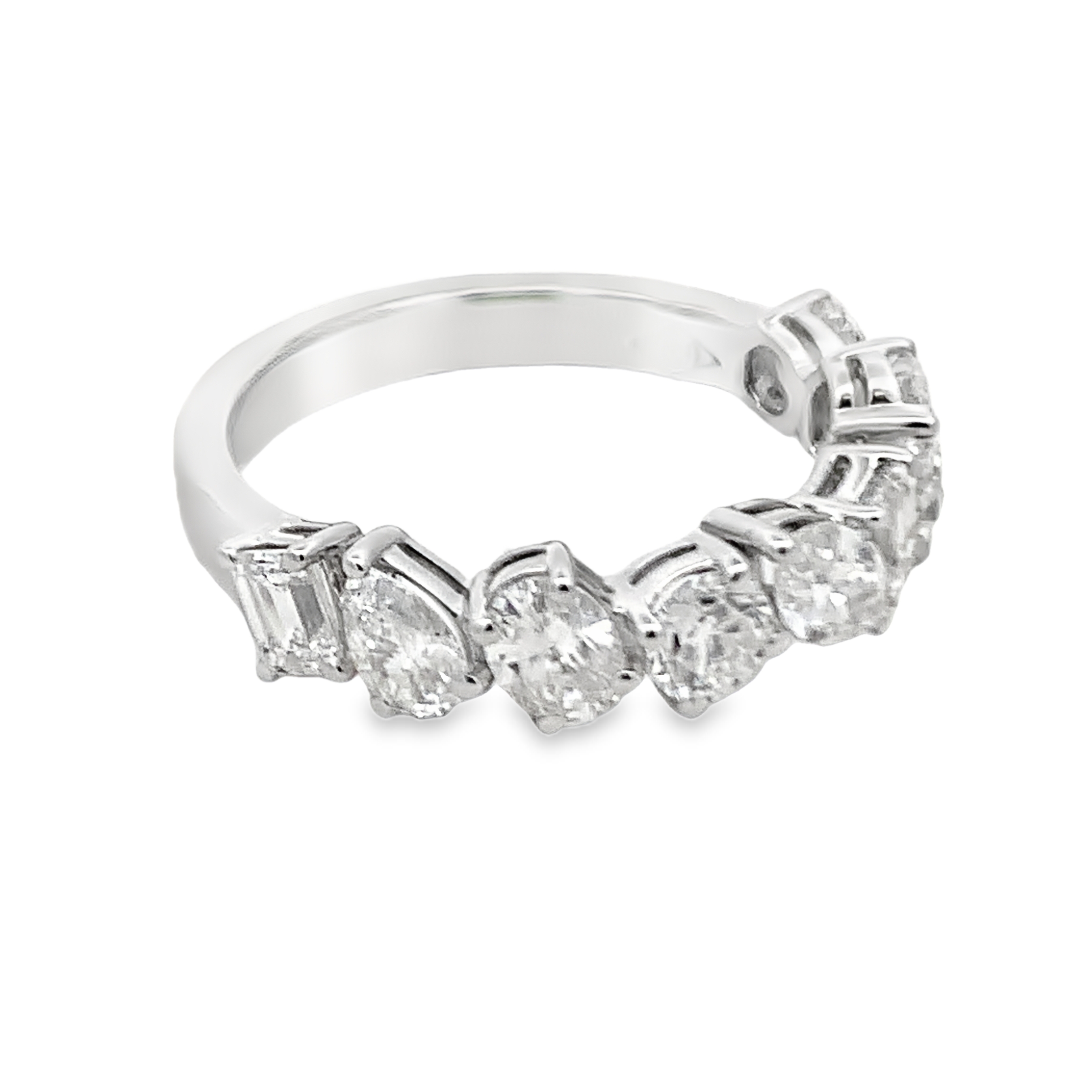 18K White Gold Mix Shape Diamond Ring