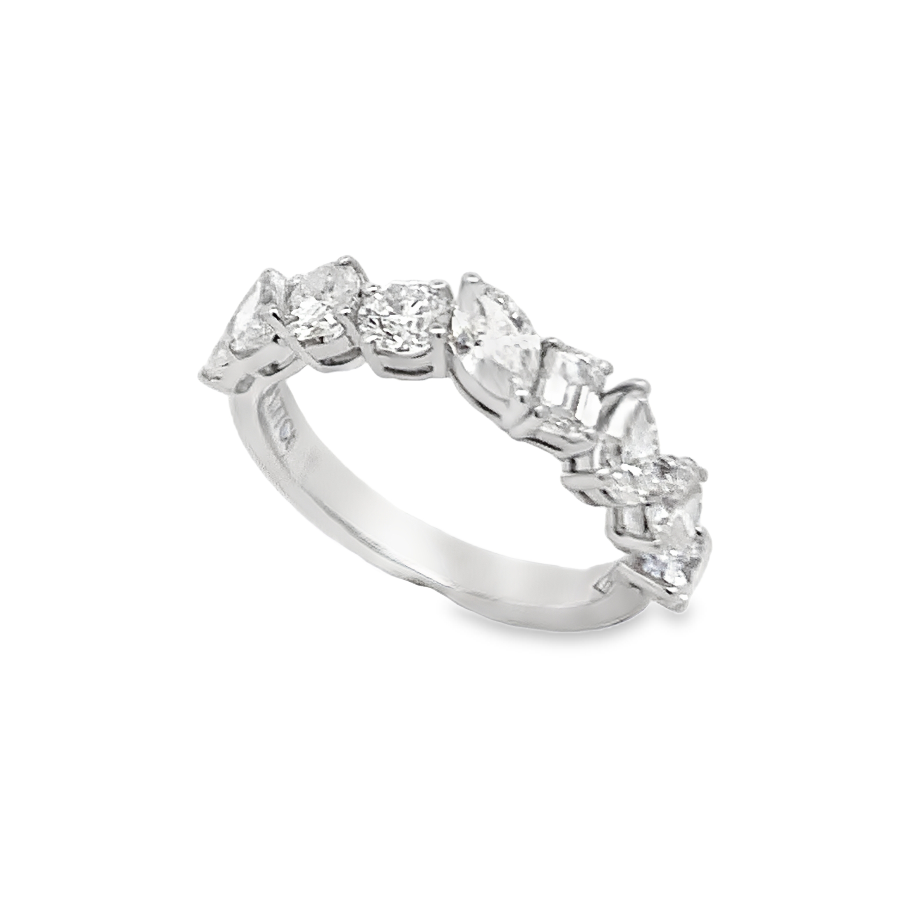 18K White Gold Mix Shape Diamond Ring