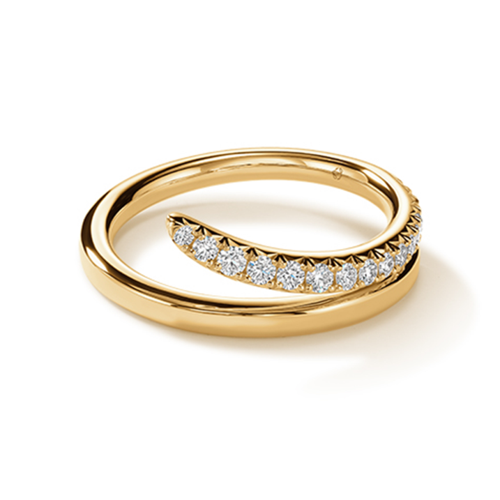 Hearts On Fire 18K Yellow Gold Vela Diamond Bypass Ring