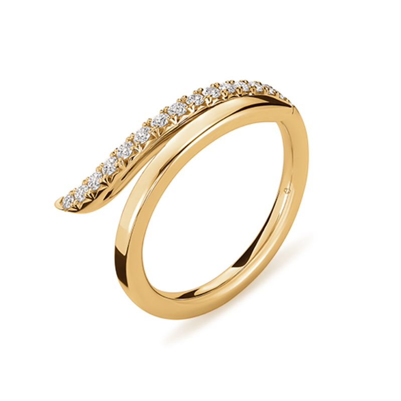 Hearts On Fire 18K Yellow Gold Vela Diamond Bypass Ring