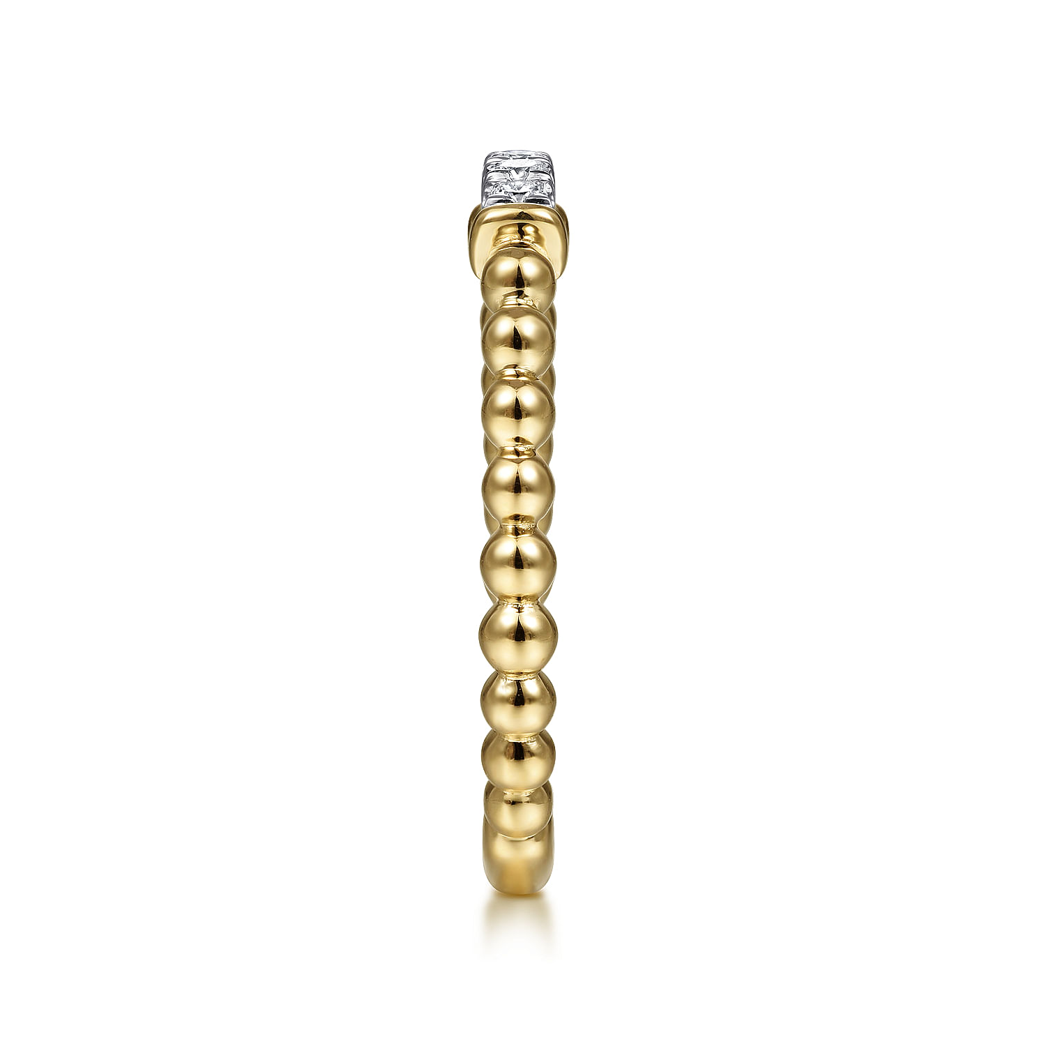 Gabriel & Co. 14K Two-Tone Bujukan Diamond Stackable Ring