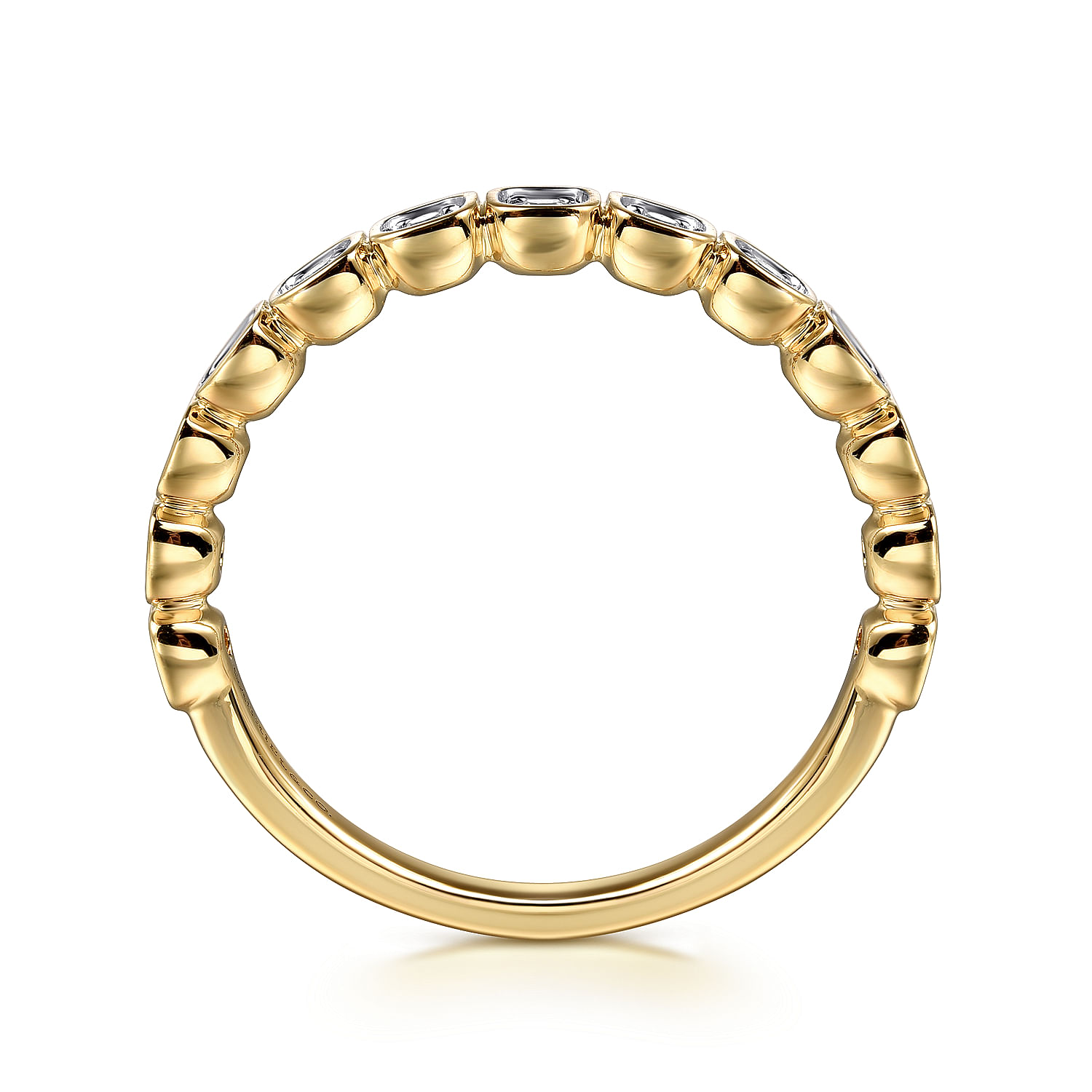 Gabriel & Co. 14K Yellow Gold Diamond Stackable Ring