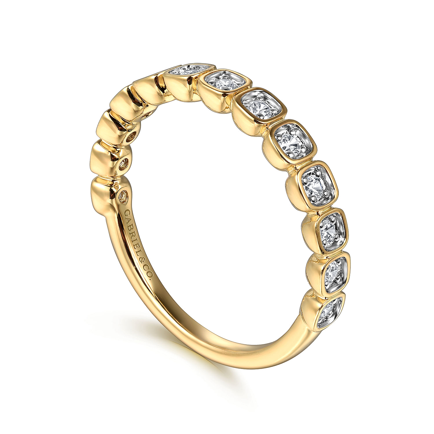 Gabriel & Co. 14K Yellow Gold Diamond Stackable Ring