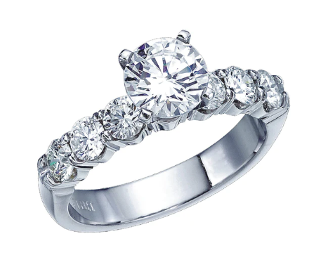 Romanza 14K White Gold Diamond Engagement Ring Setting